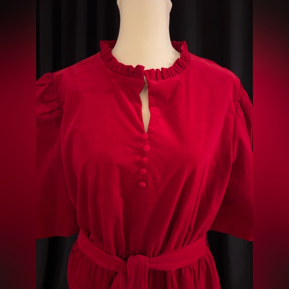 Elegant Red Women's Dress - Picture 2 of 2